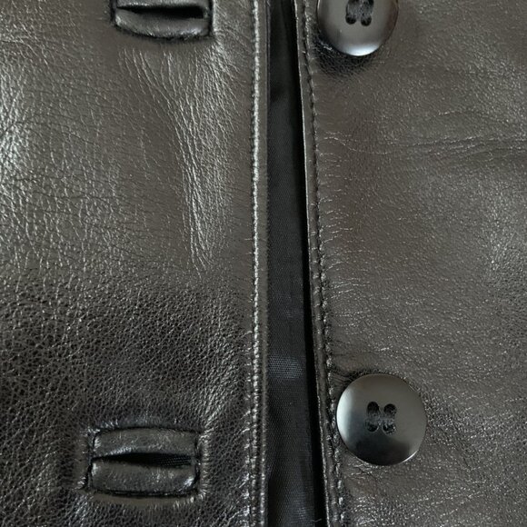 Danier Black Leather Vest, Made in Canada - Picture 3 of 5